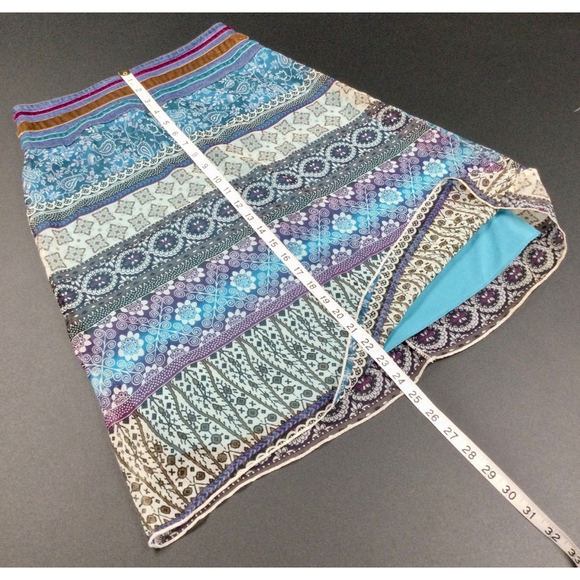 Vintage Women's Speechless Skirt Size 10.5 or medium Blue Multi-color - Picture 5 of 10